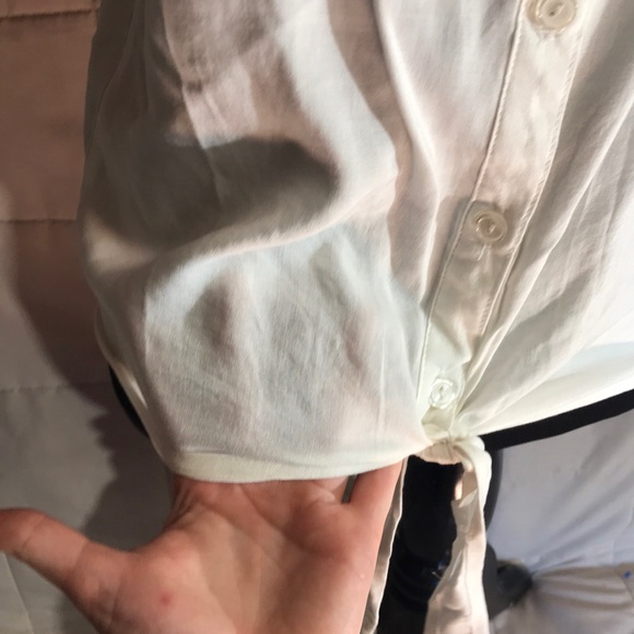 Boho Gypsy flower hippie crochet white tank blouse - Picture 6 of 7